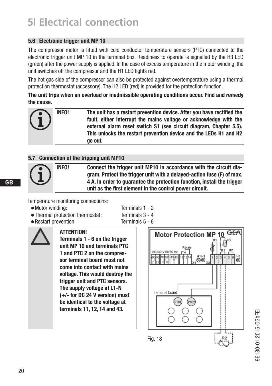 5 | electrical connection | GEA Bock HG5 R134a User Manual | Page 20 / 32