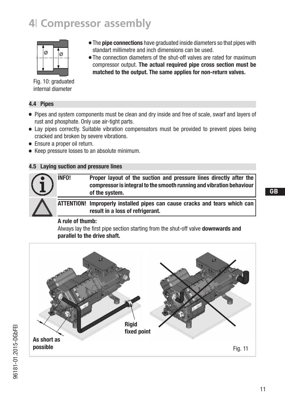 4 | compressor assembly, D gb f e | GEA Bock HG6 R134a User Manual | Page 11 / 32