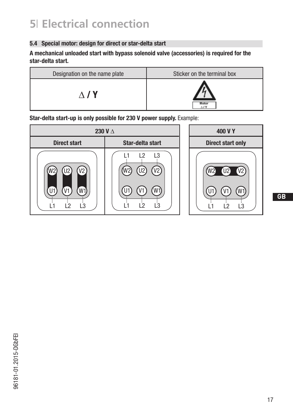 5 | electrical connection | GEA Bock HG6 R134a User Manual | Page 17 / 32