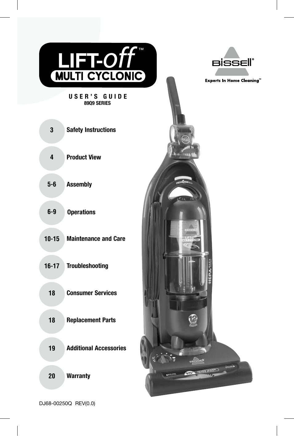 Bissell 89Q9 User Manual | 40 pages