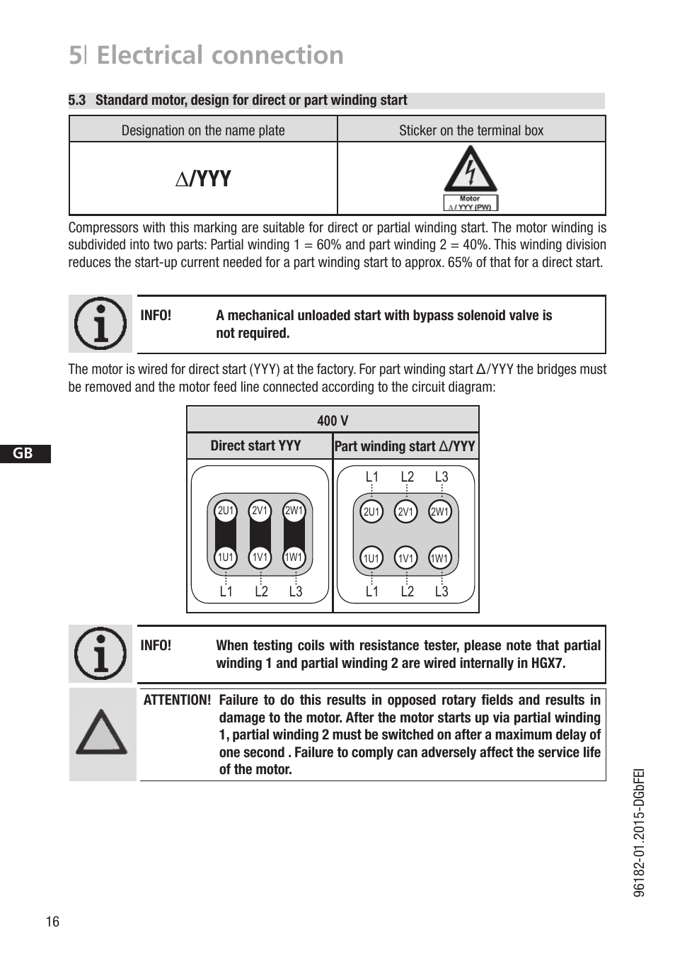 5 | electrical connection | GEA Bock HG7 R134a User Manual | Page 16 / 32