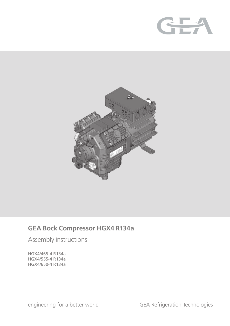 GEA Bock HG4 R134a User Manual | 32 pages