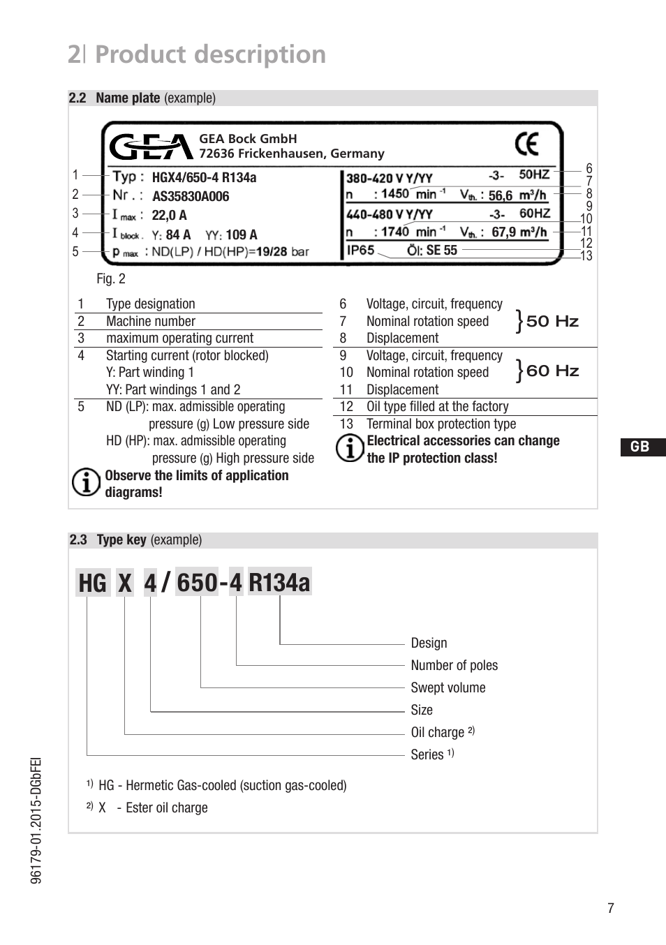 2 | product description | GEA Bock HG4 R134a User Manual | Page 7 / 32