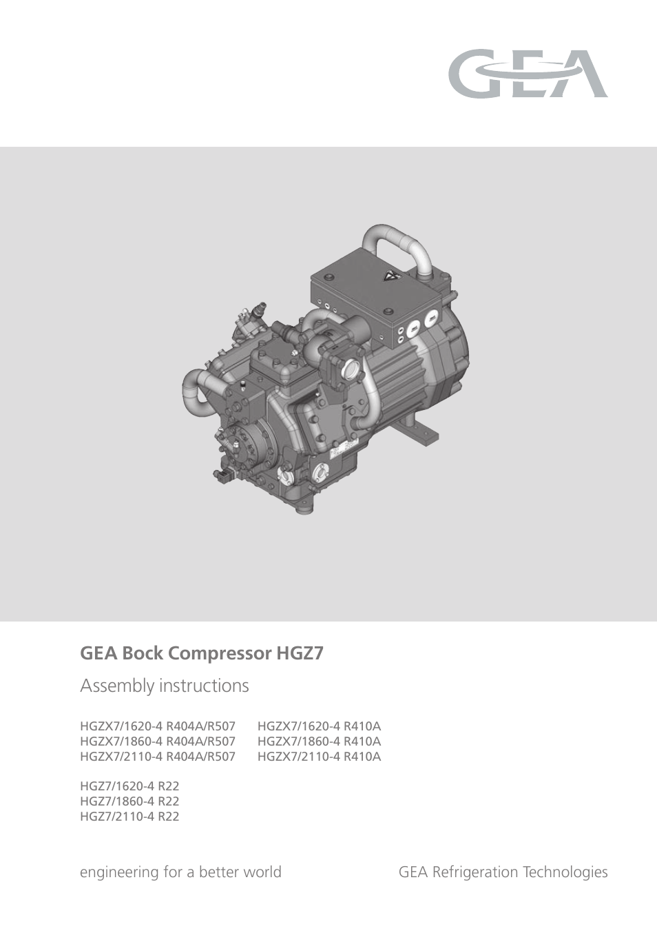 GEA Bock HGZ7 User Manual | 42 pages