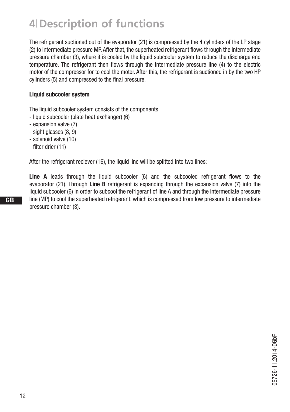 4 | description of functions | GEA Bock HGZ7 User Manual | Page 12 / 42