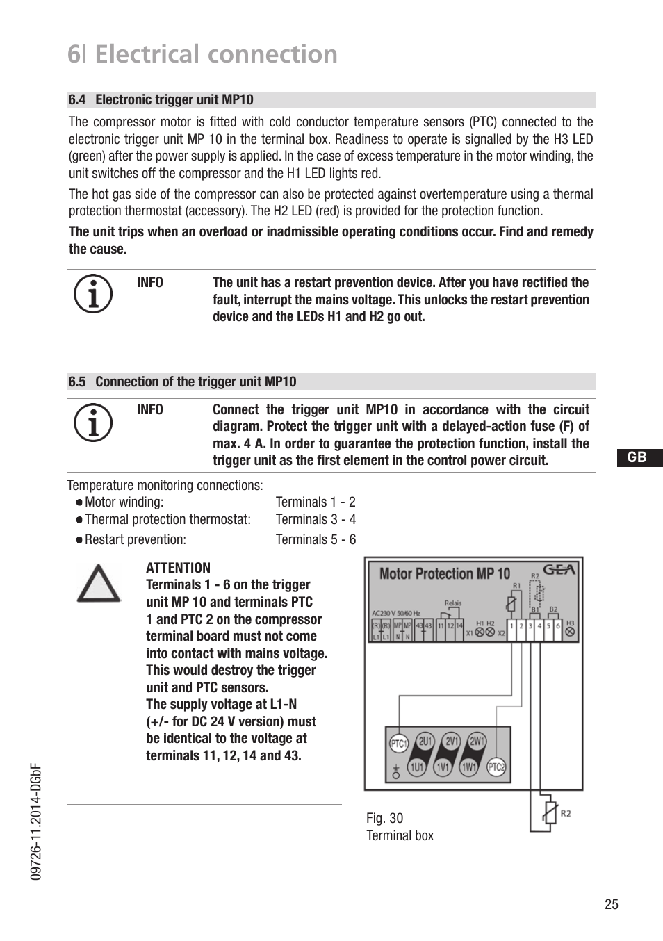 6 | electrical connection | GEA Bock HGZ7 User Manual | Page 25 / 42