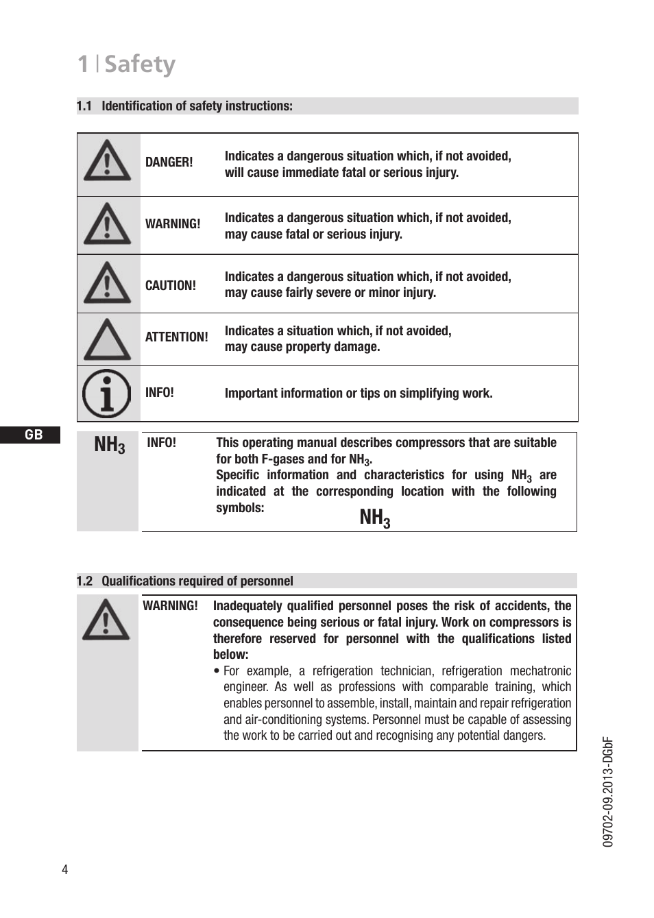 1 | safety | GEA Bock F User Manual | Page 4 / 44