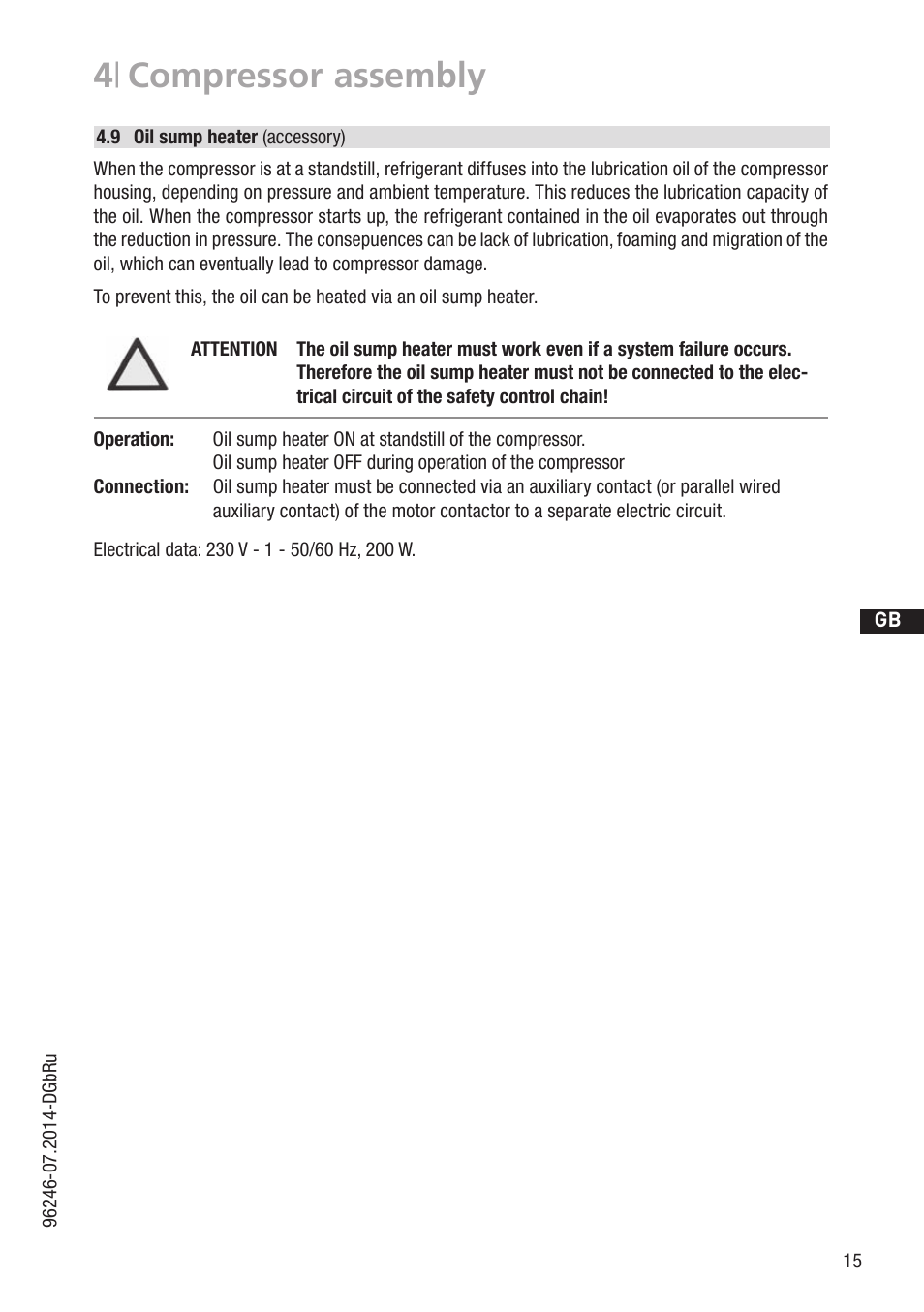 4 | compressor assembly | GEA Bock F18 User Manual | Page 15 / 28