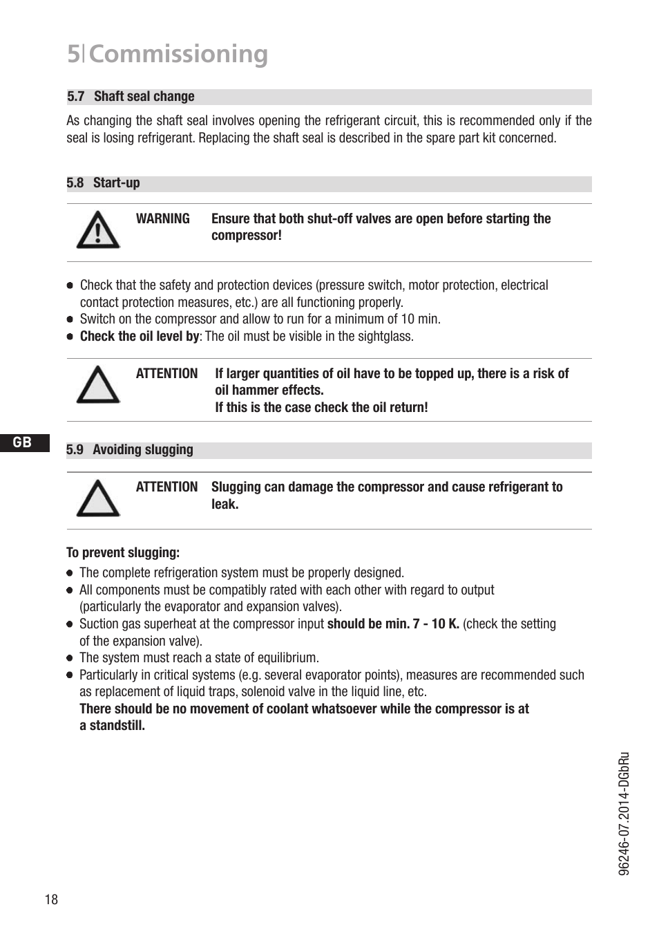 5 | commissioning | GEA Bock F18 User Manual | Page 18 / 28