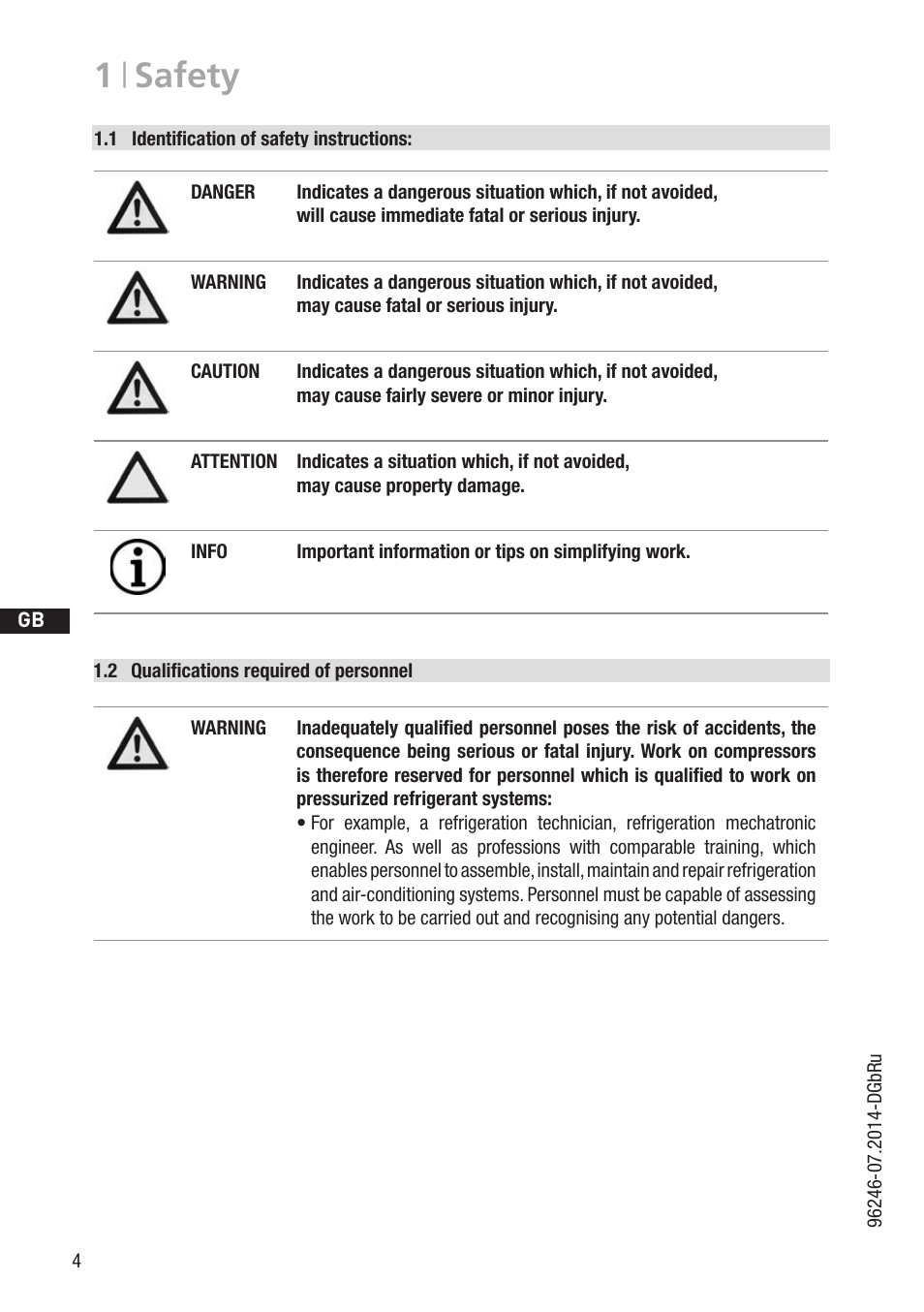 1 | safety | GEA Bock F18 User Manual | Page 4 / 28