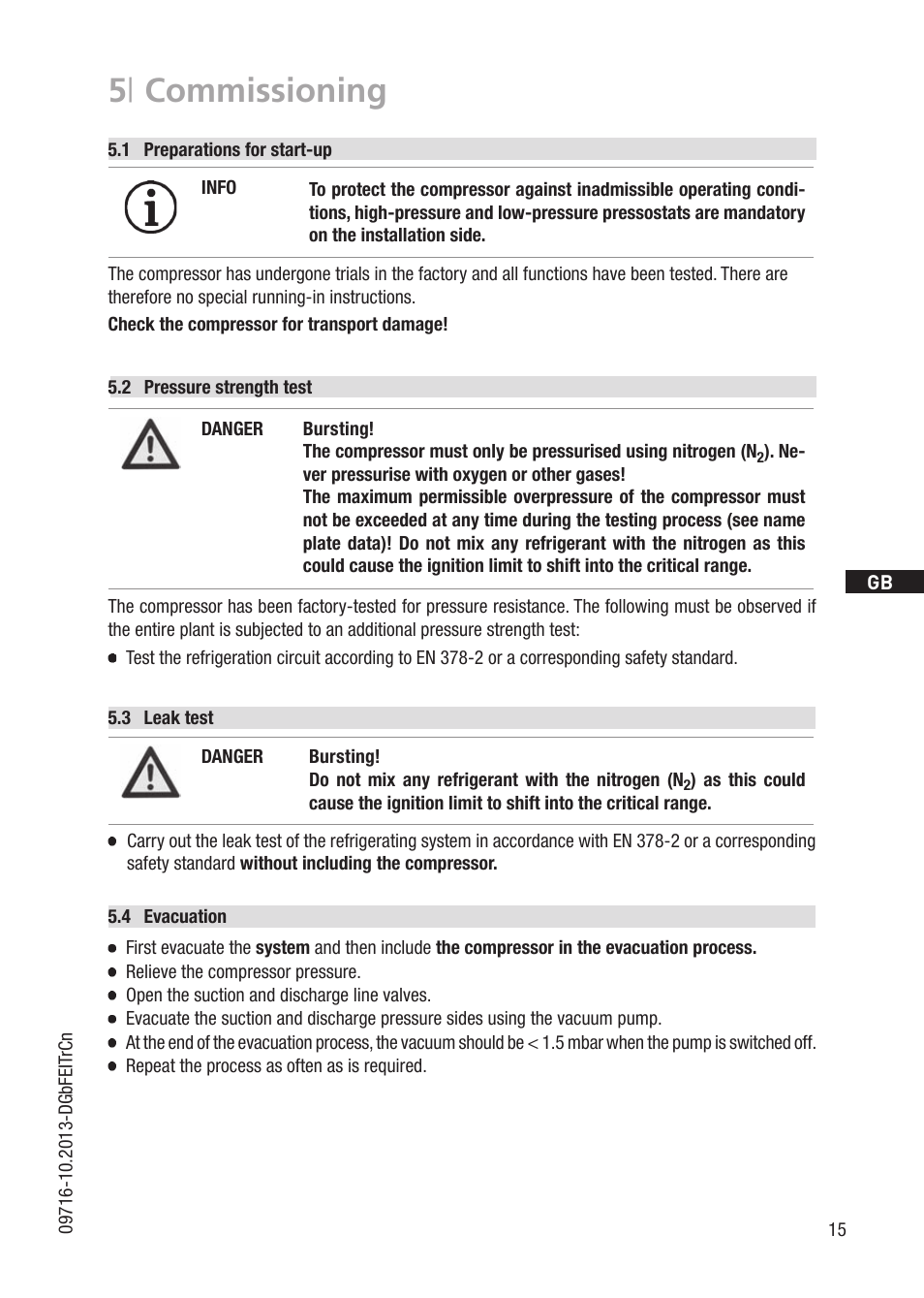 5 | commissioning | GEA Bock FK40 User Manual | Page 15 / 26
