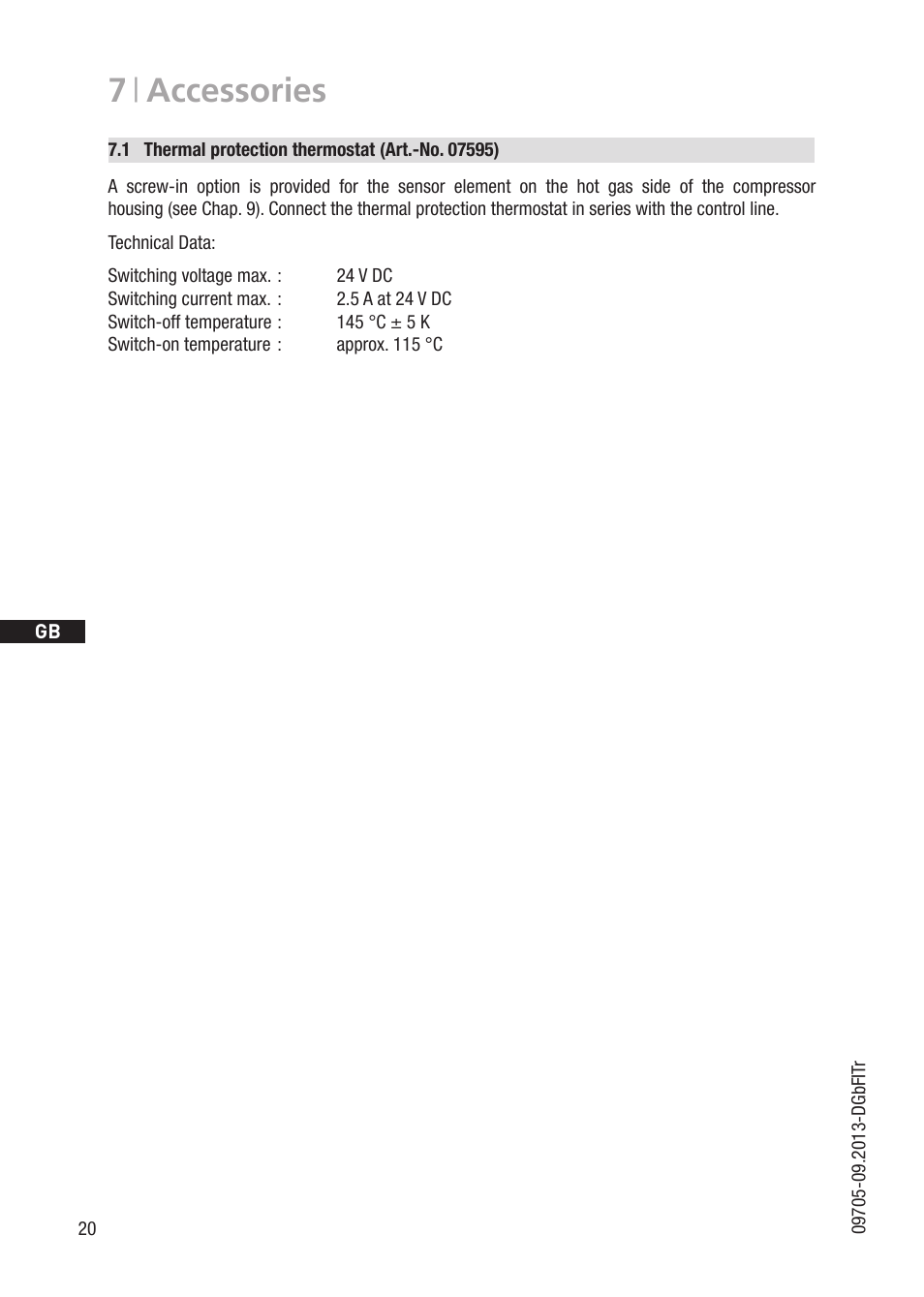 7 | accessories | GEA Bock FK30 User Manual | Page 20 / 26