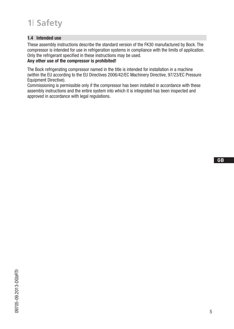 1 | safety | GEA Bock FK30 User Manual | Page 5 / 26