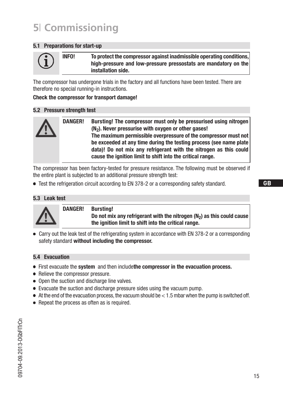 5 | commissioning | GEA Bock FK50 User Manual | Page 15 / 26