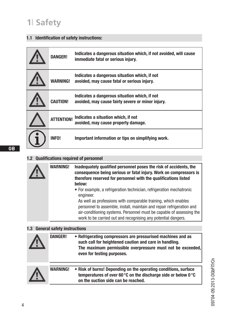 1 | safety | GEA Bock FK50 User Manual | Page 4 / 26