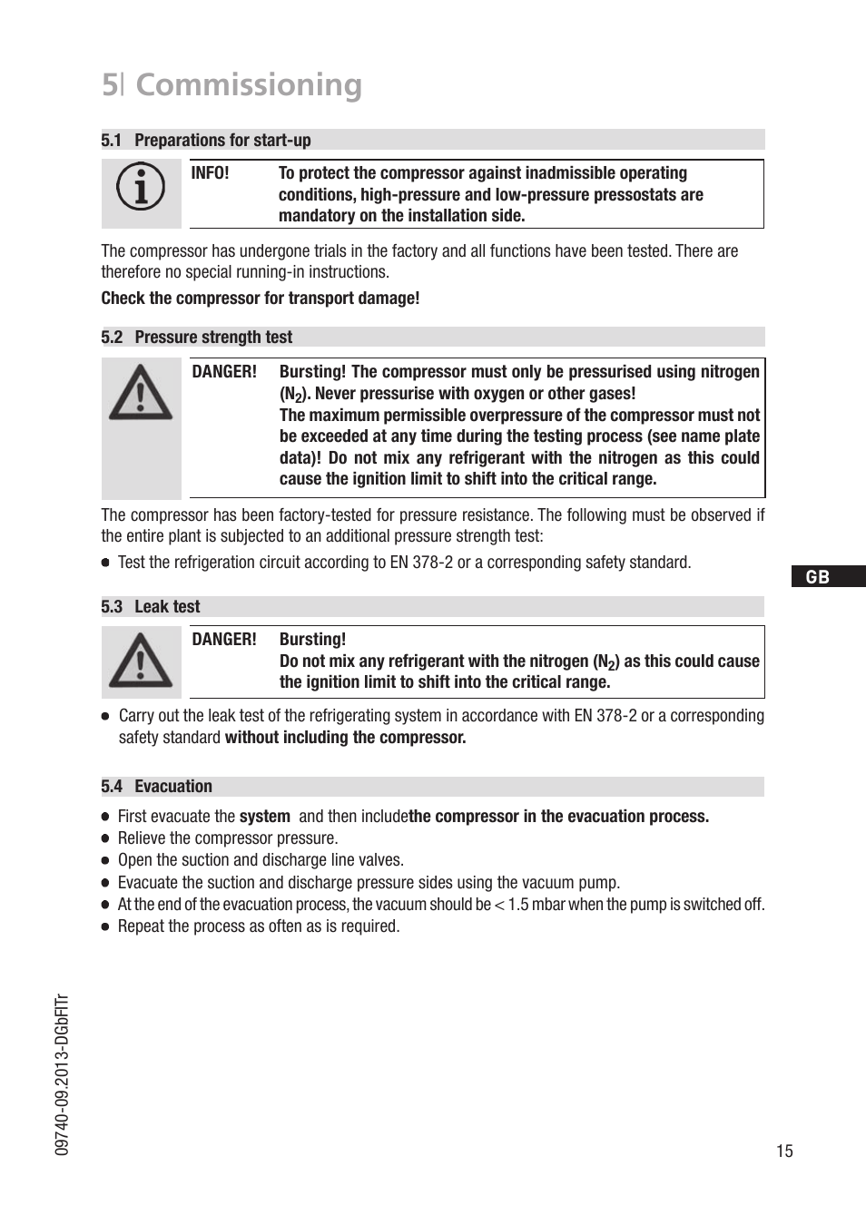 5 | commissioning | GEA Bock FK20 User Manual | Page 15 / 26