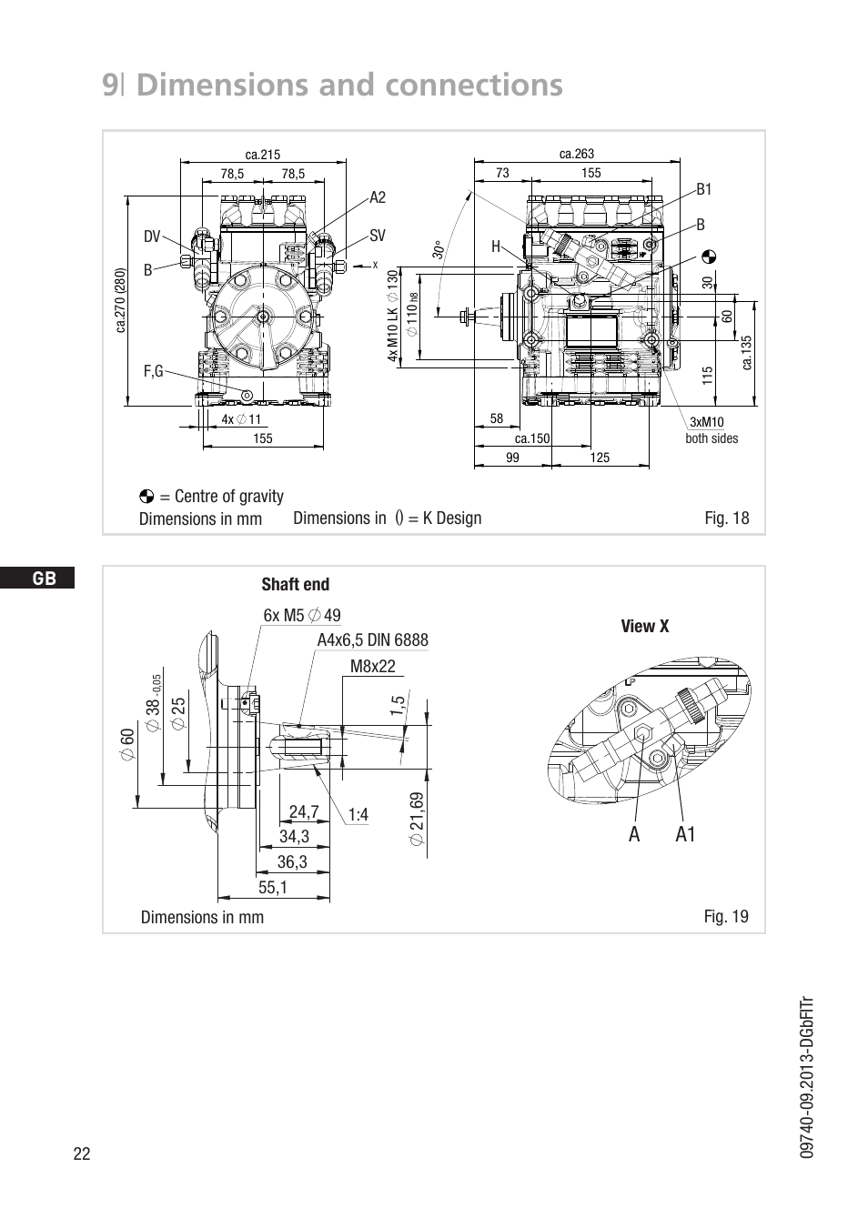 9 | dimensions and connections, A1 a, D gb f i tr | GEA Bock FK20 User Manual | Page 22 / 26