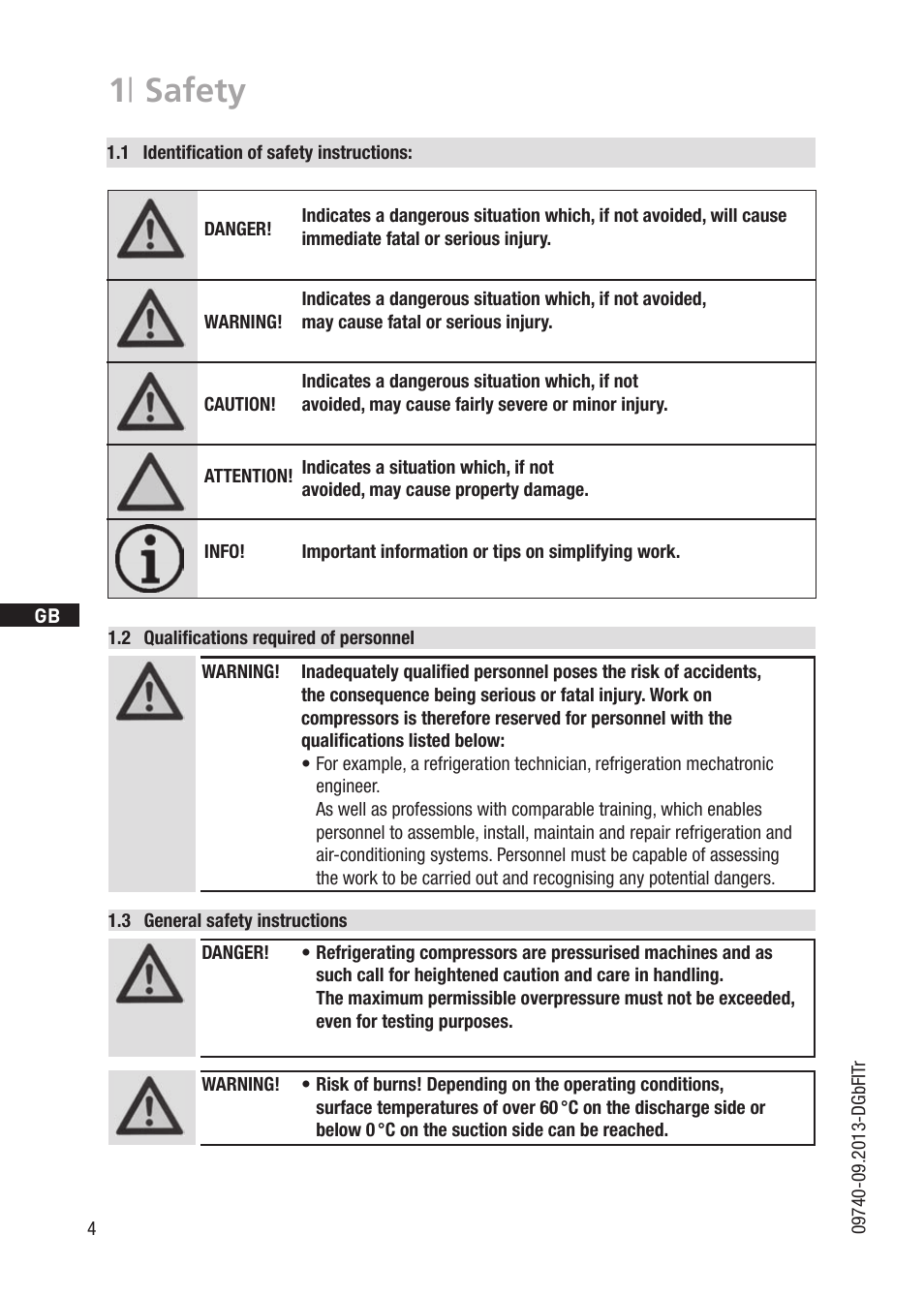 1 | safety | GEA Bock FK20 User Manual | Page 4 / 26