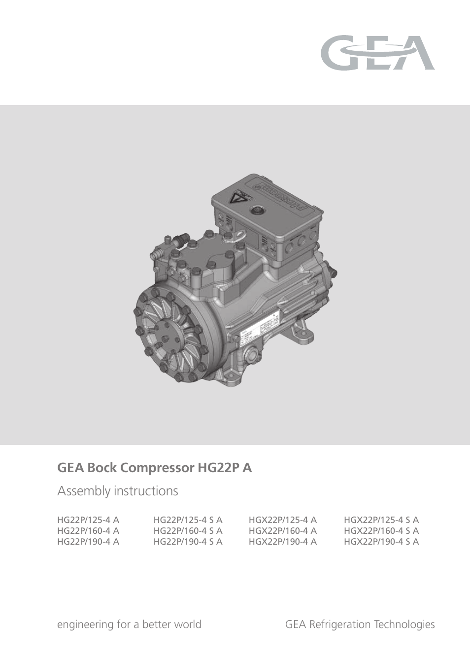 GEA Bock HG22P A User Manual | 28 pages
