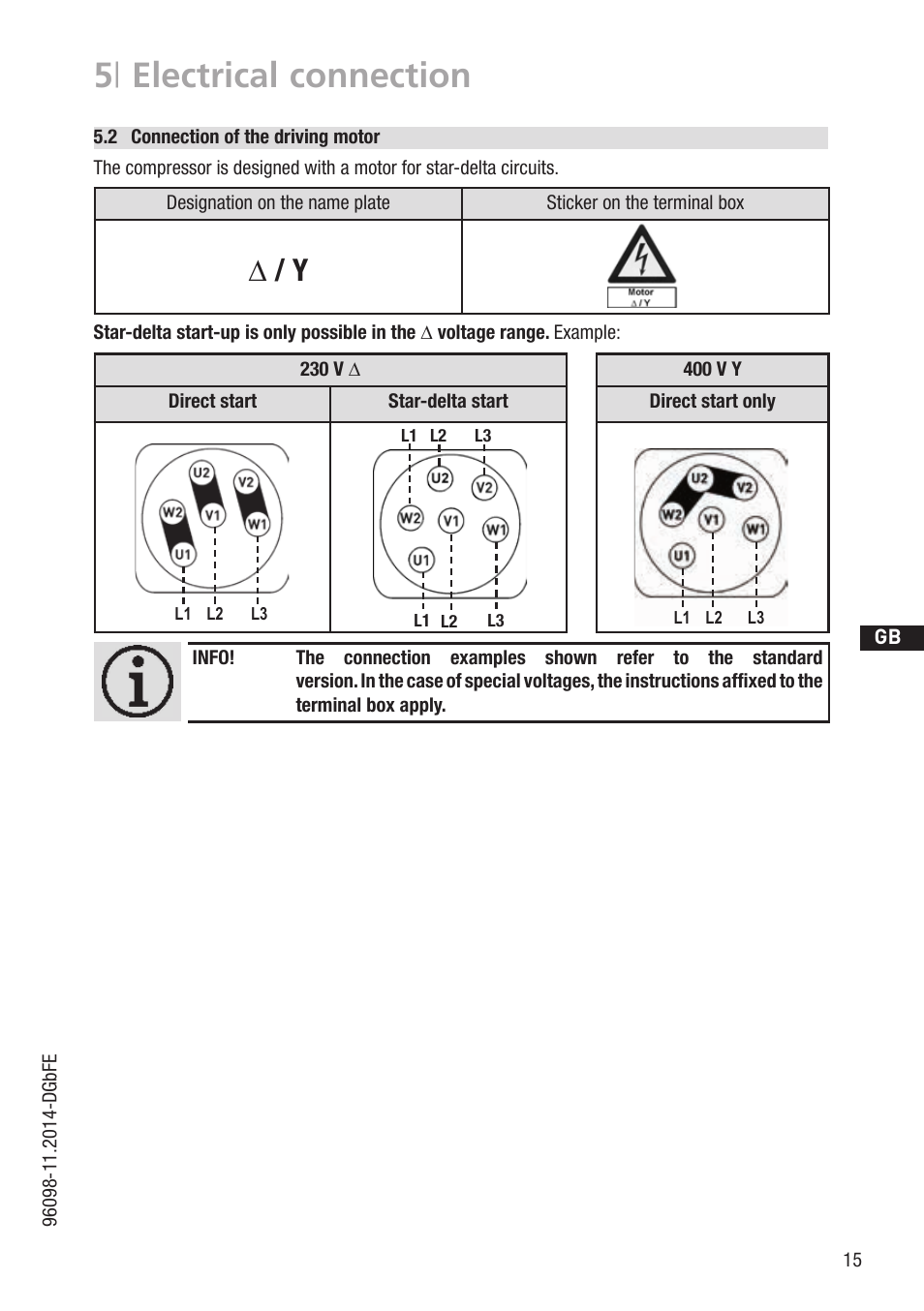 5 | electrical connection | GEA Bock HG22P A User Manual | Page 15 / 28