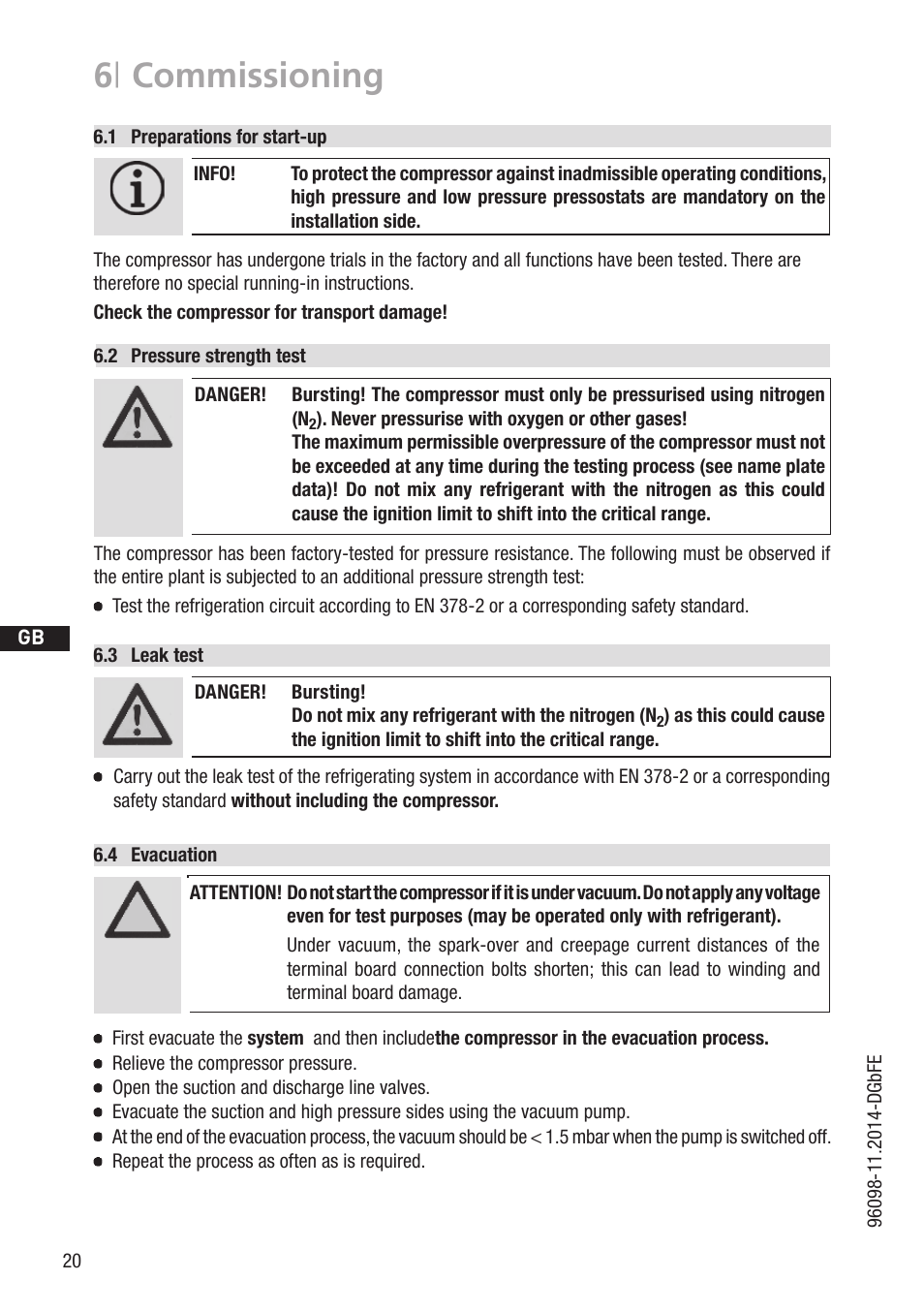 6 | commissioning | GEA Bock HG22P A User Manual | Page 20 / 28