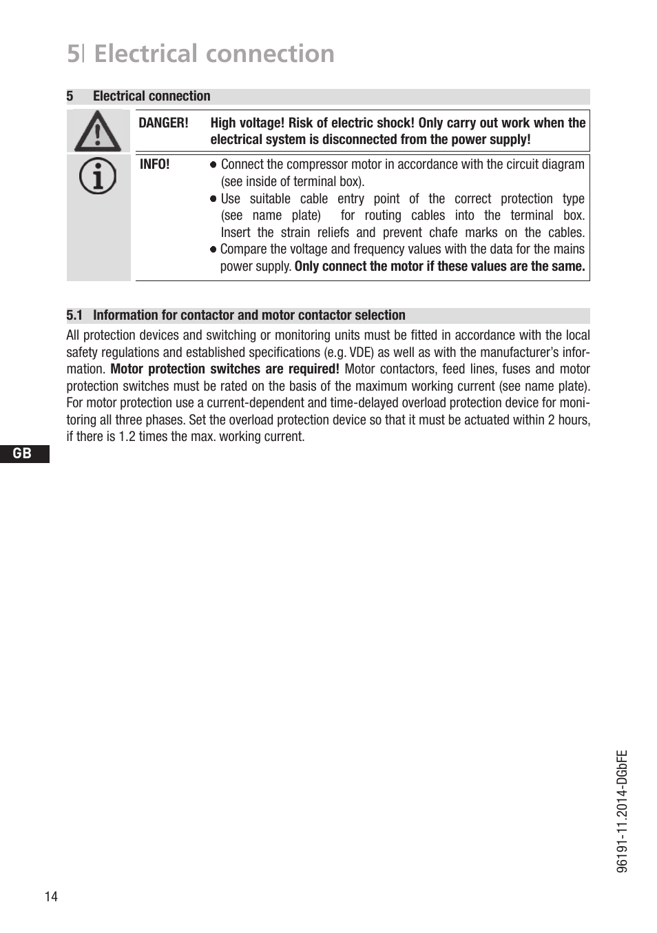5 | electrical connection | GEA Bock HG34e A User Manual | Page 14 / 28