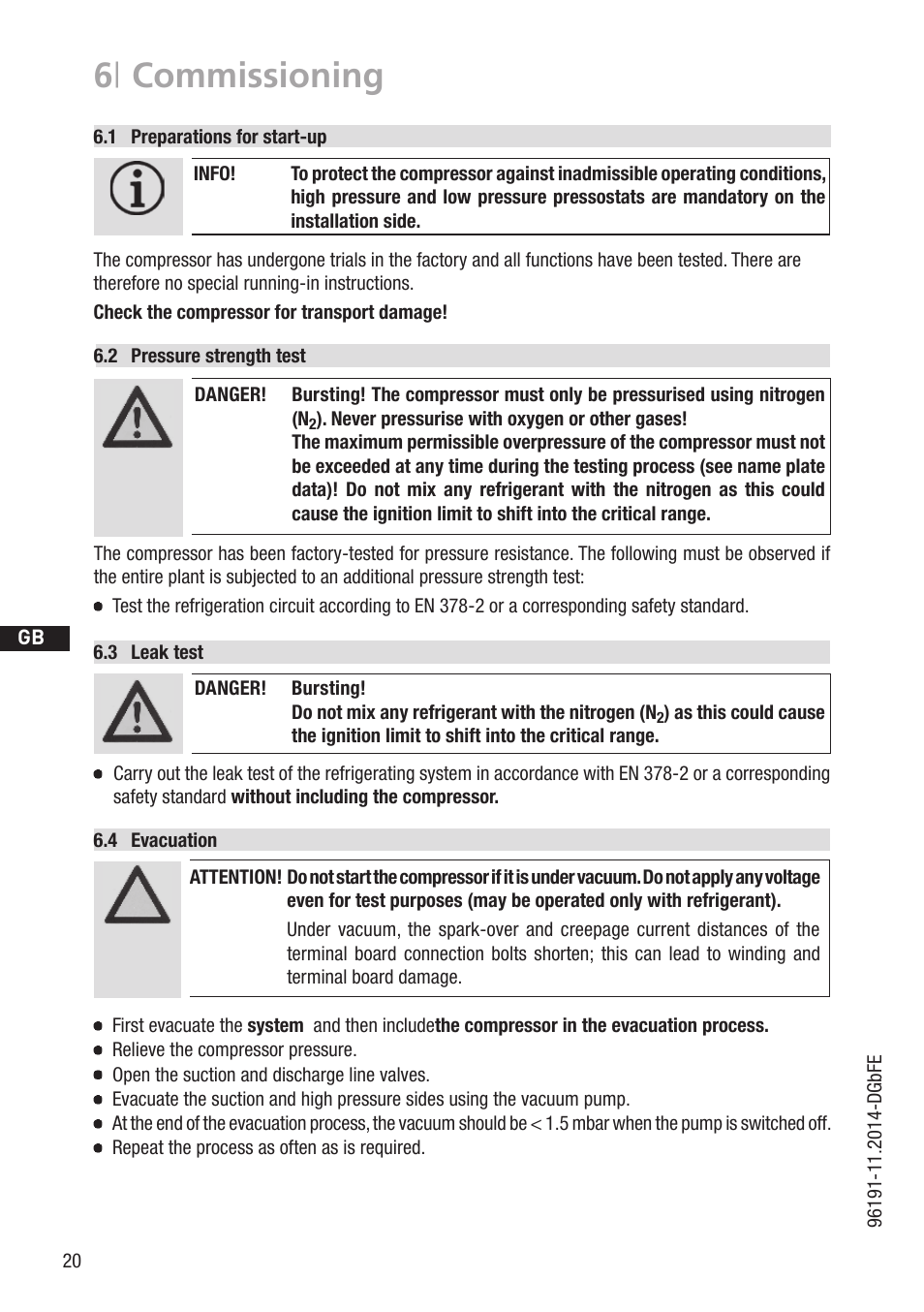 6 | commissioning | GEA Bock HG34e A User Manual | Page 20 / 28