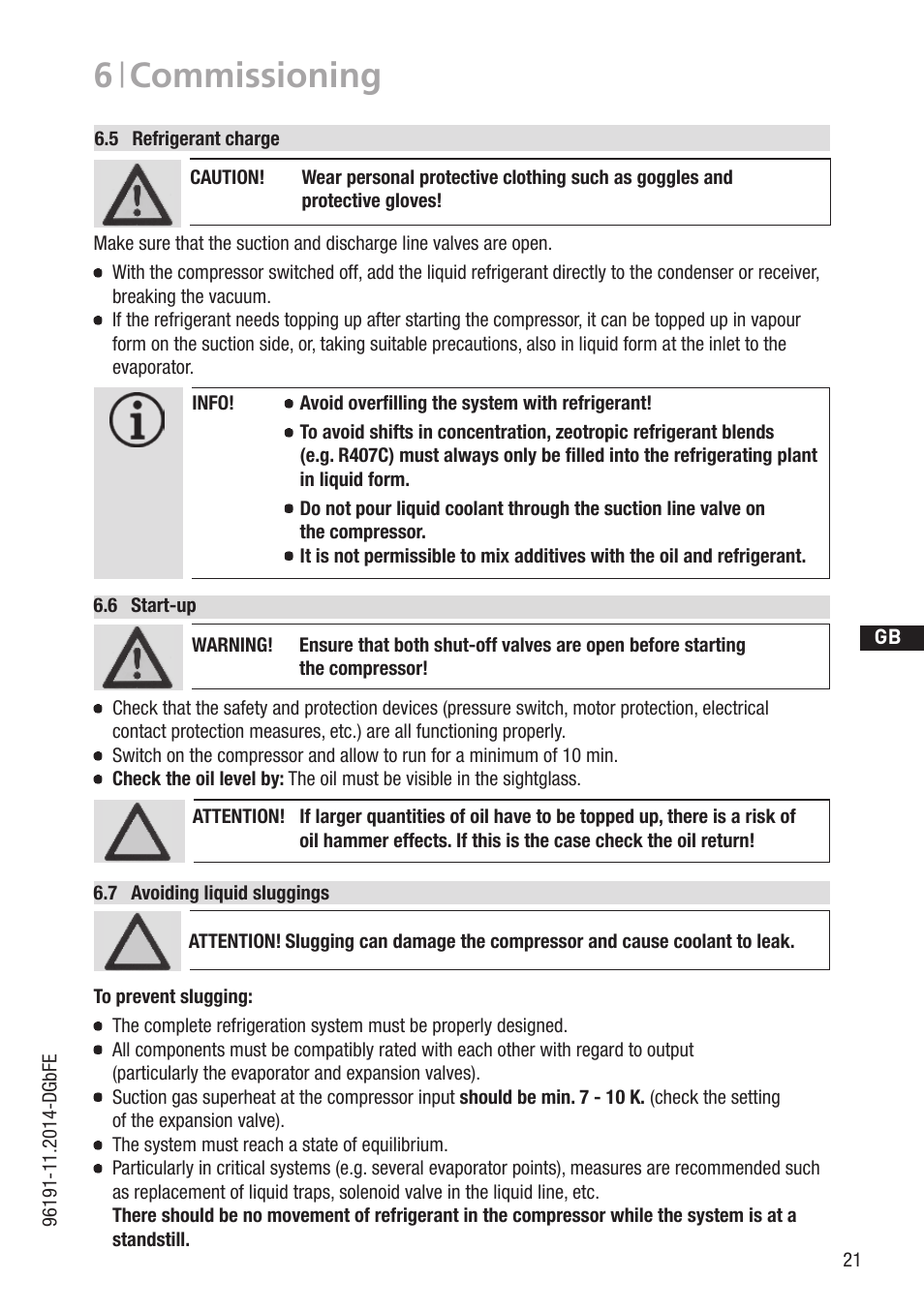 6 | commissioning | GEA Bock HG34e A User Manual | Page 21 / 28