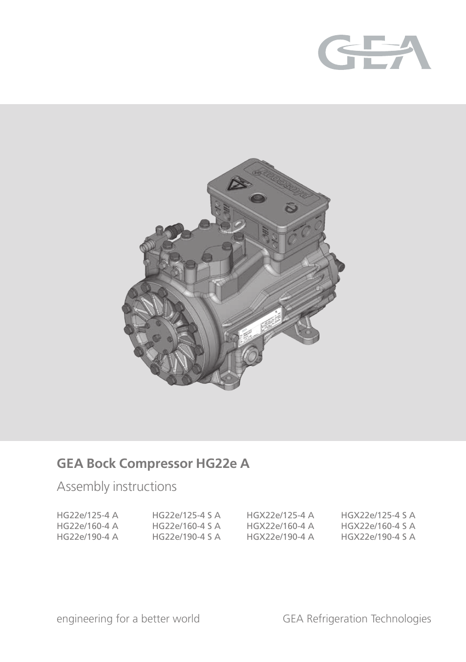 GEA Bock HG22e A User Manual | 28 pages