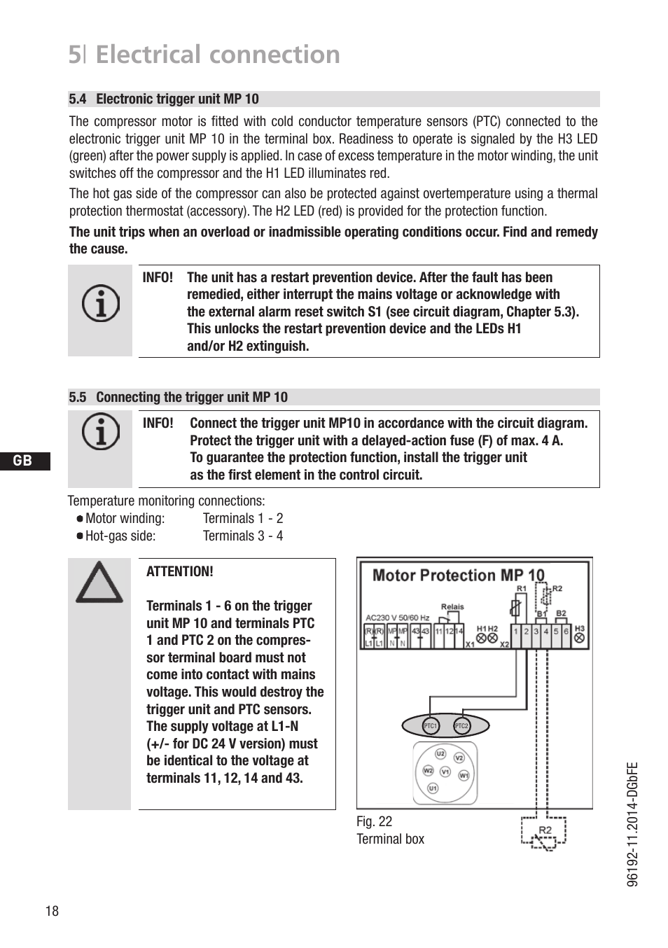 5 | electrical connection | GEA Bock HG22e A User Manual | Page 18 / 28