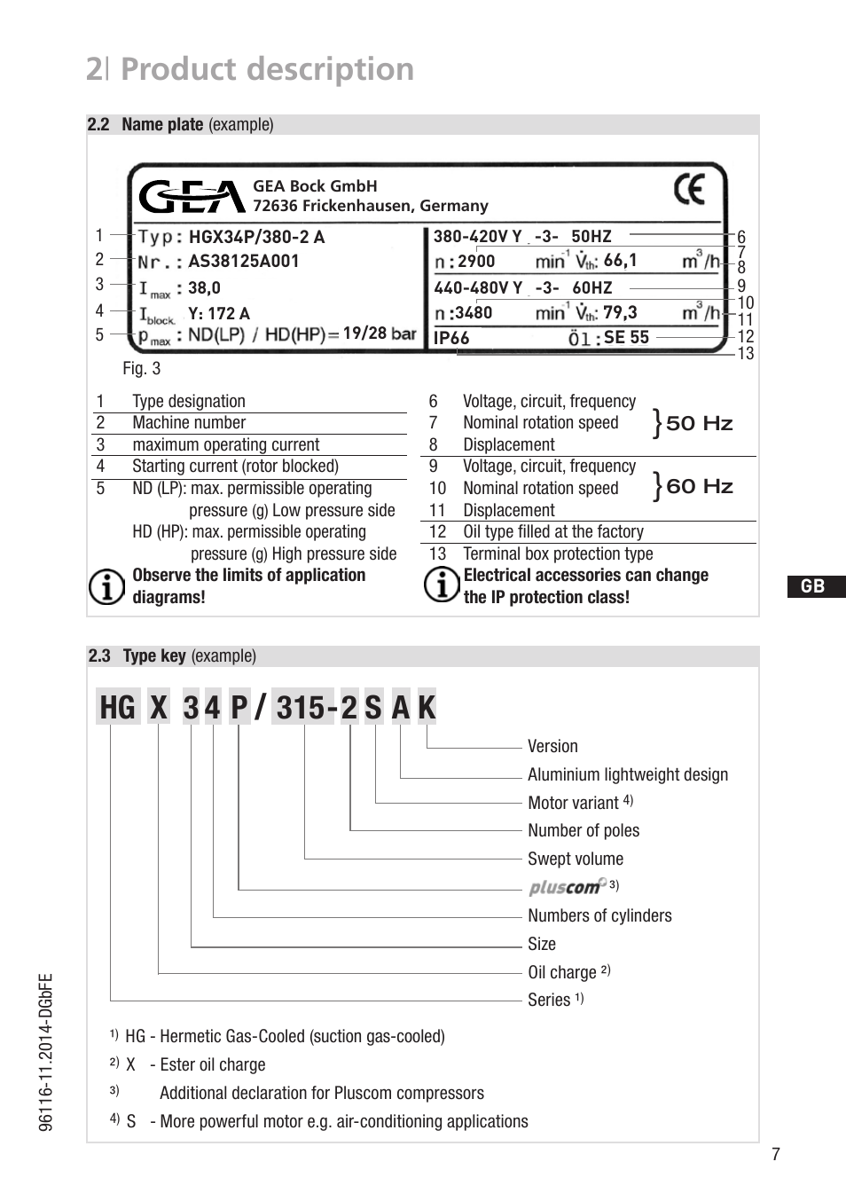 2 | product description | GEA Bock HGX34P 2 pole User Manual | Page 7 / 32