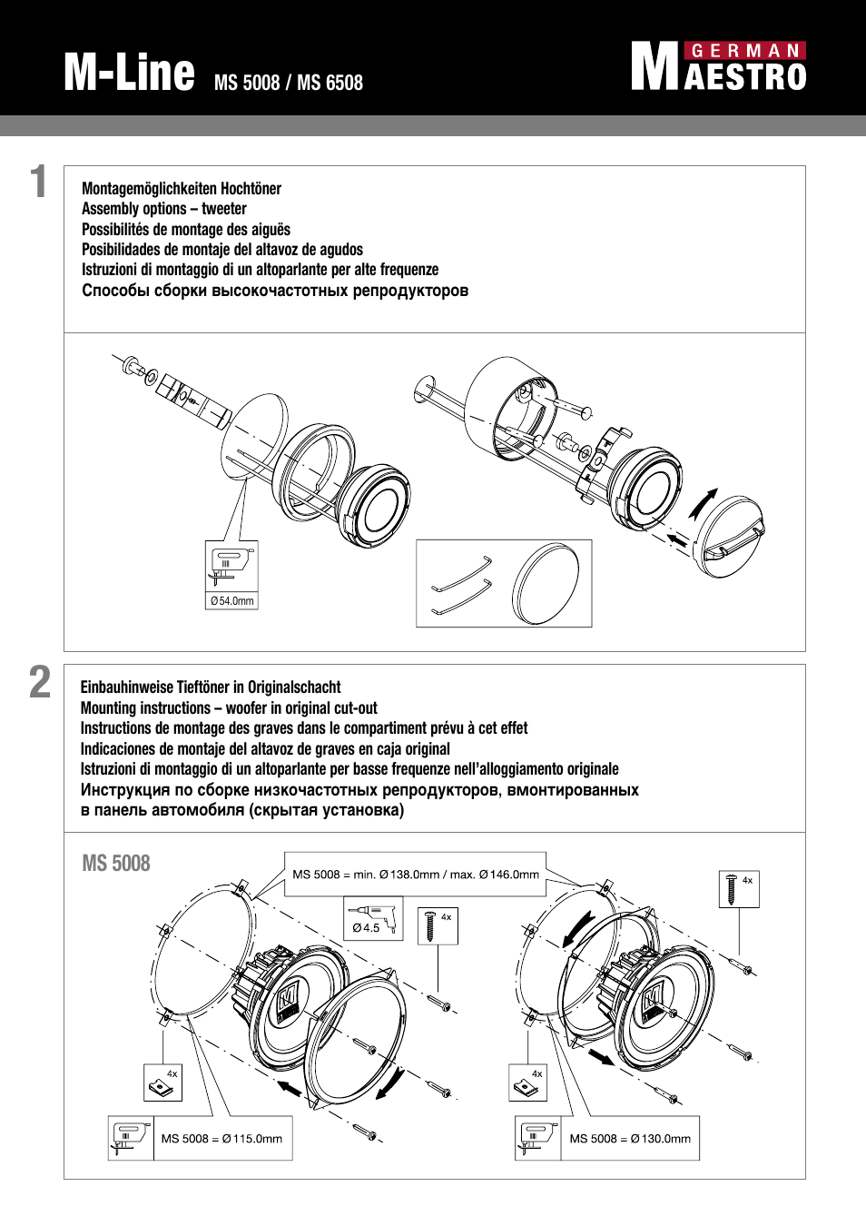 M-line | GermanMAESTRO MS 6508 User Manual | Page 3 / 8