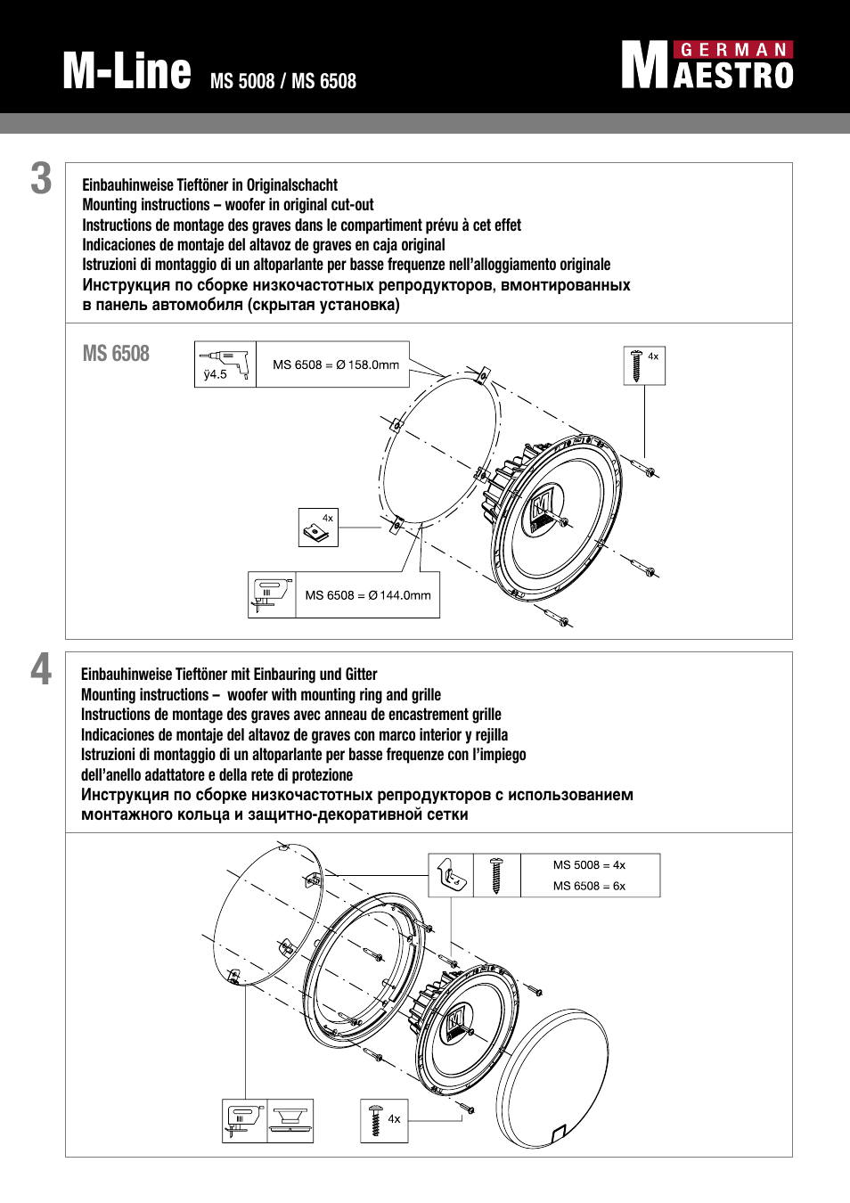 M-line | GermanMAESTRO MS 6508 User Manual | Page 4 / 8