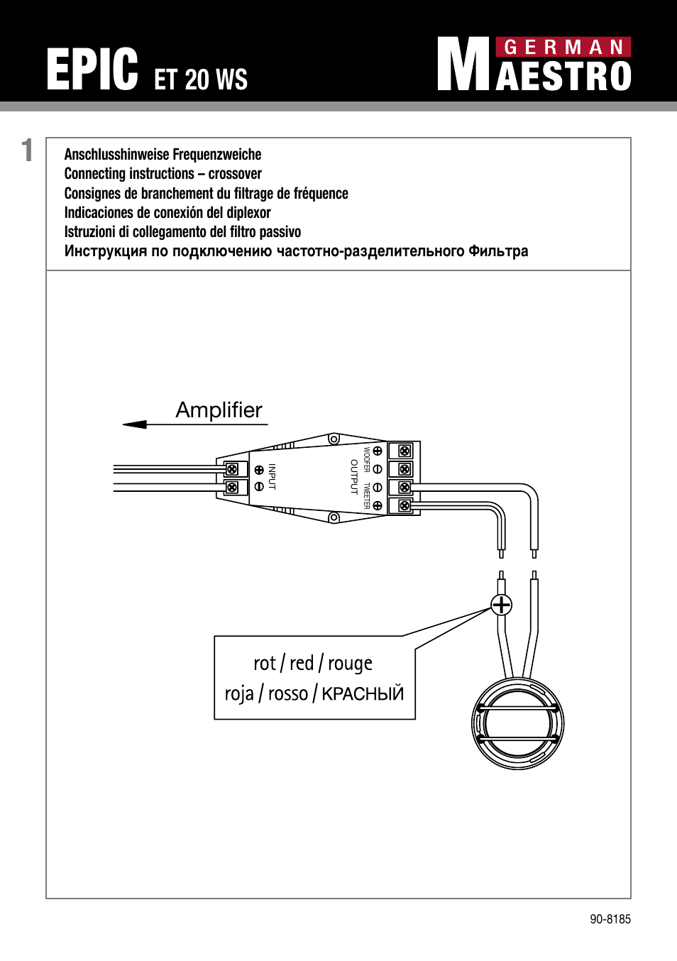 Epic, Et 20 ws, Amplifier | GermanMAESTRO ET 20 WS User Manual | Page 4 / 4