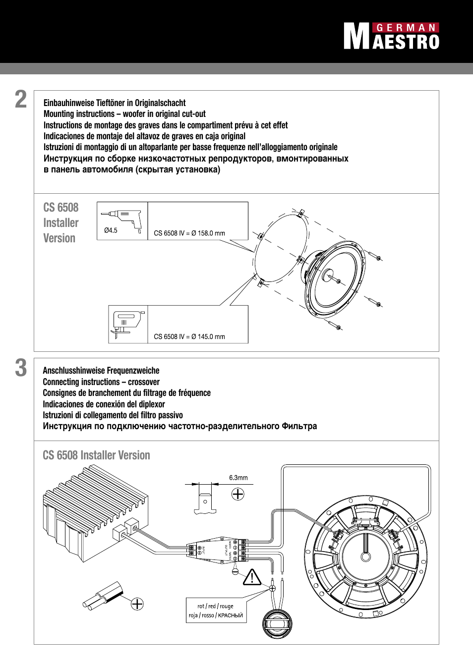 GermanMAESTRO CS 6508 IV 2 Ohm User Manual | Page 3 / 4