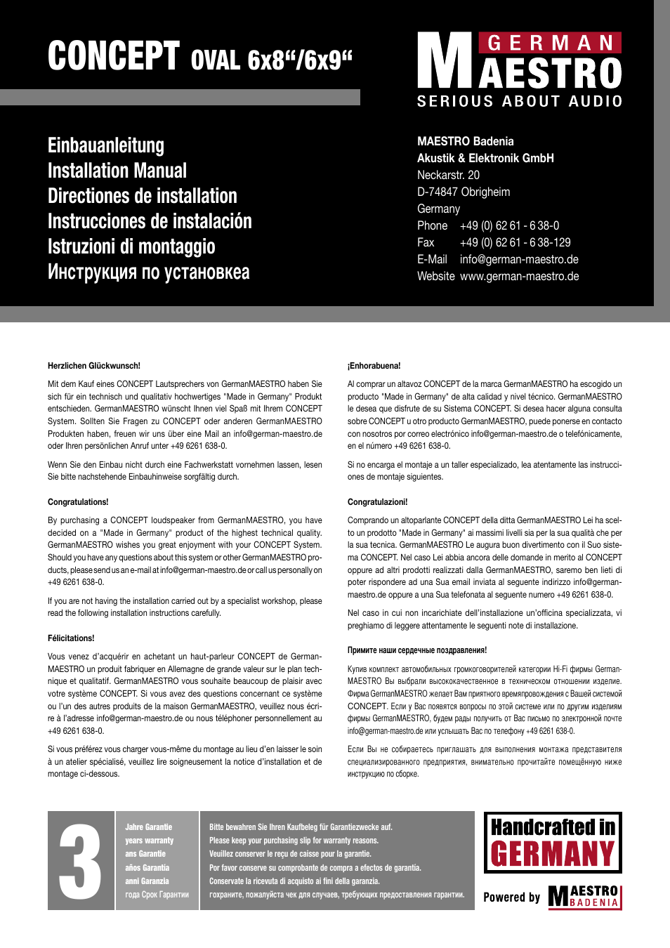 GermanMAESTRO CC 6908 User Manual | 4 pages