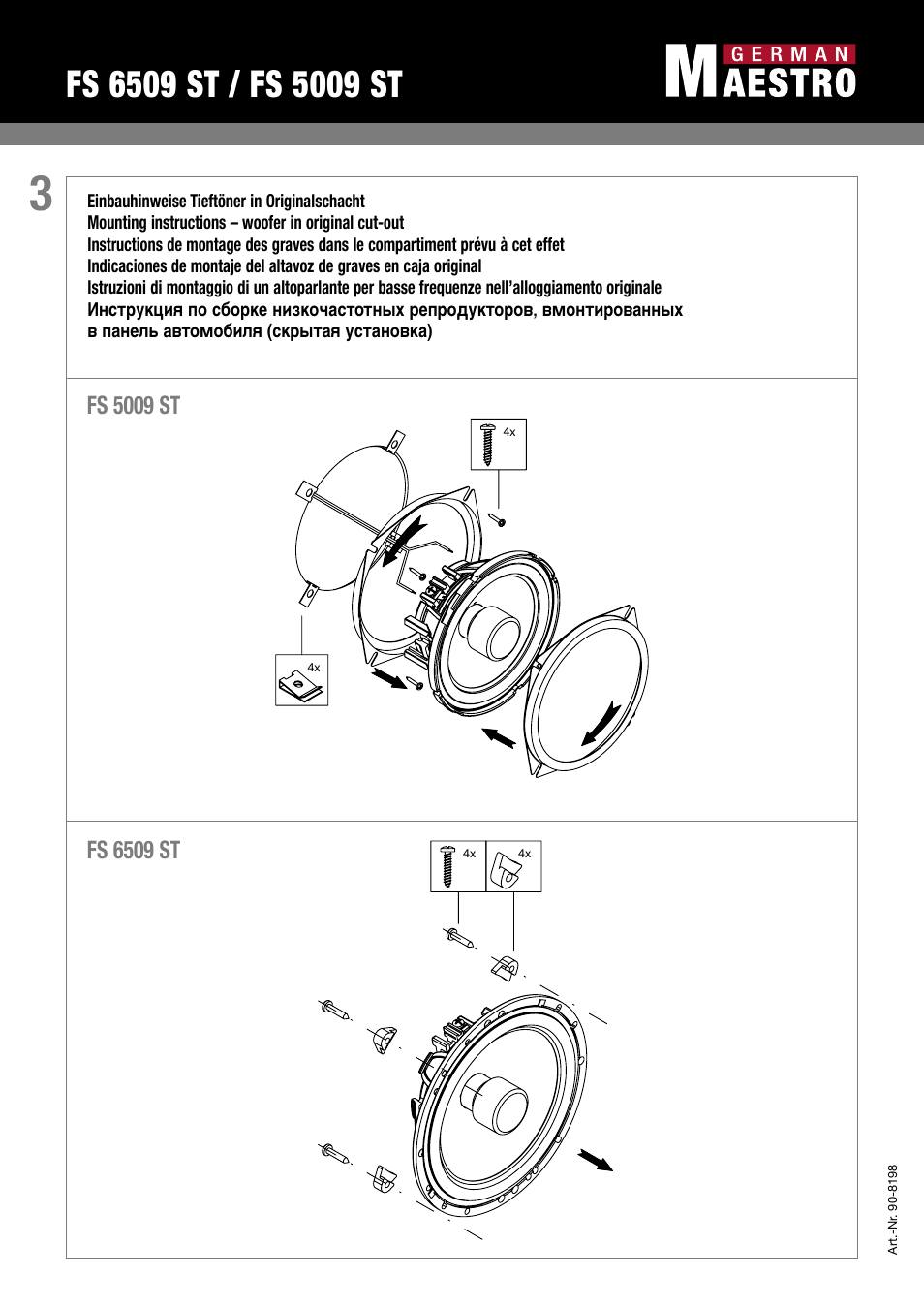Fs 6509 st, Fs 5009 st | GermanMAESTRO FS 6509 ST User Manual | Page 4 / 4