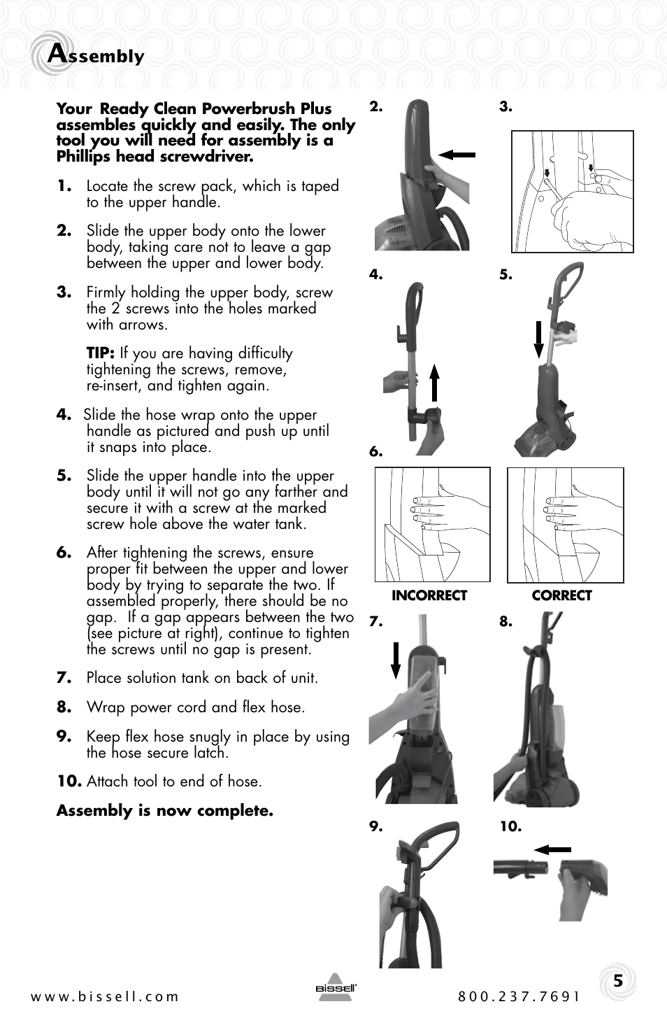 Bissell 16W5 User Manual | Page 5 / 16