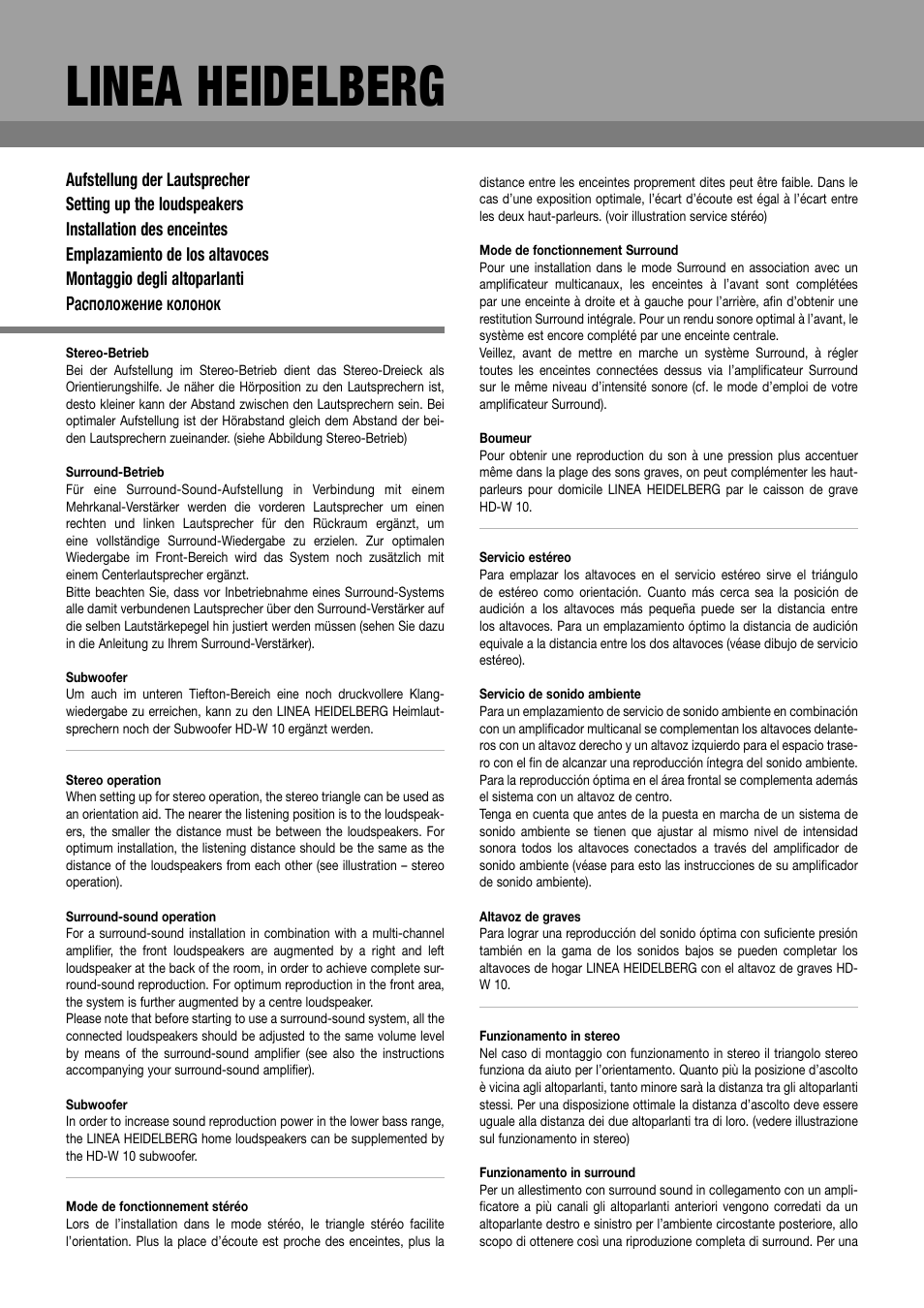 Linea heidelberg | GermanMAESTRO LINEA-Heidelberg Loudspeaker User Manual | Page 2 / 6