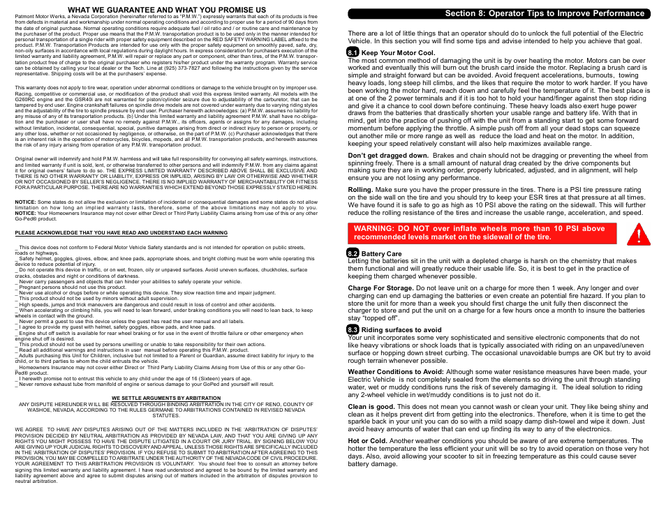 Go-Ped ESR750H PPV User Manual | Page 2 / 8
