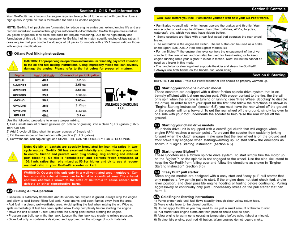 Go-Ped Super Go-Quad 30 User Manual | Page 10 / 10