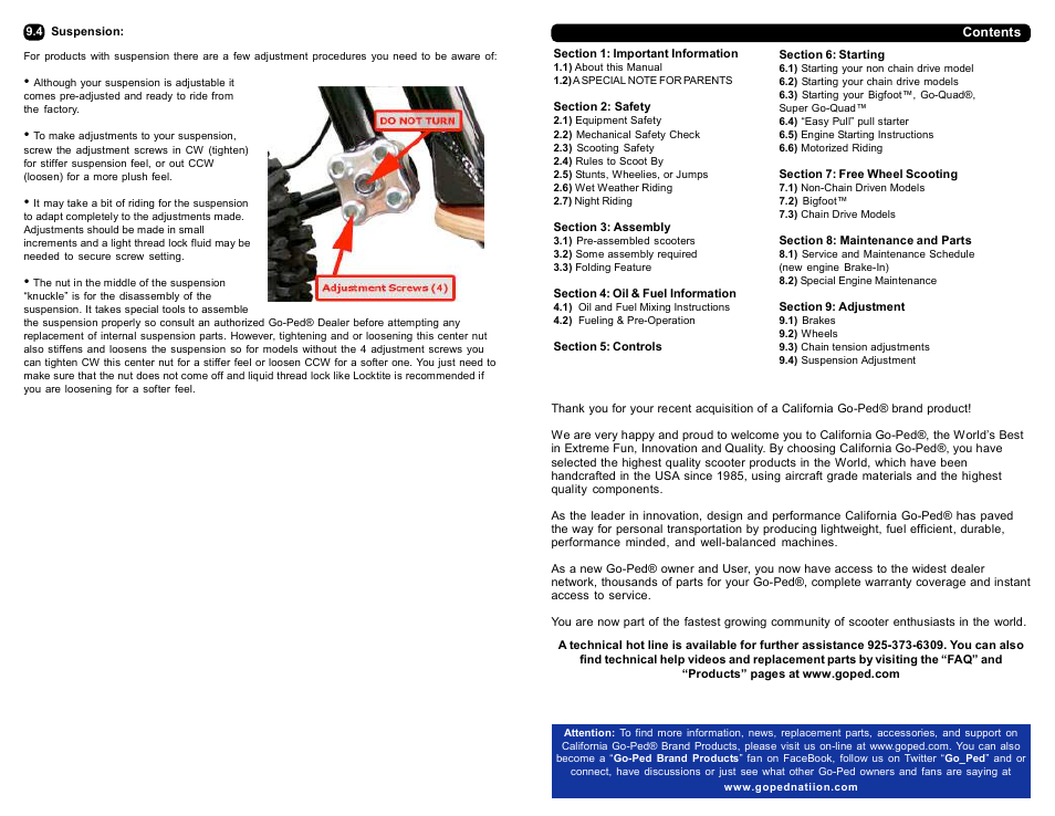 Go-Ped Super Go-Quad 30 User Manual | Page 3 / 10