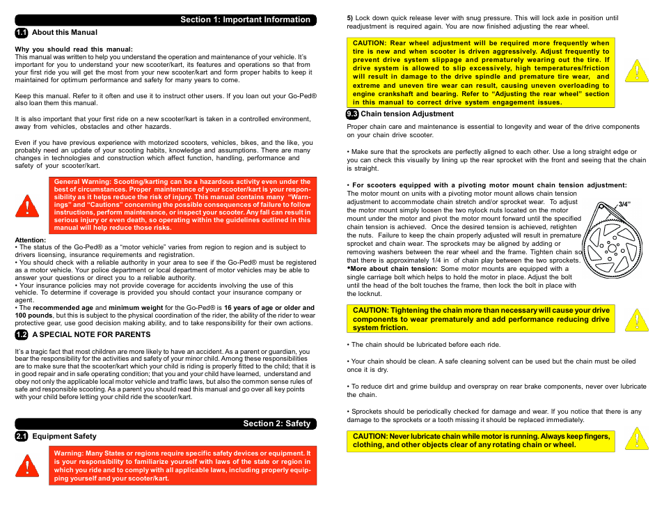 Go-Ped Super Go-Quad 30 User Manual | Page 4 / 10