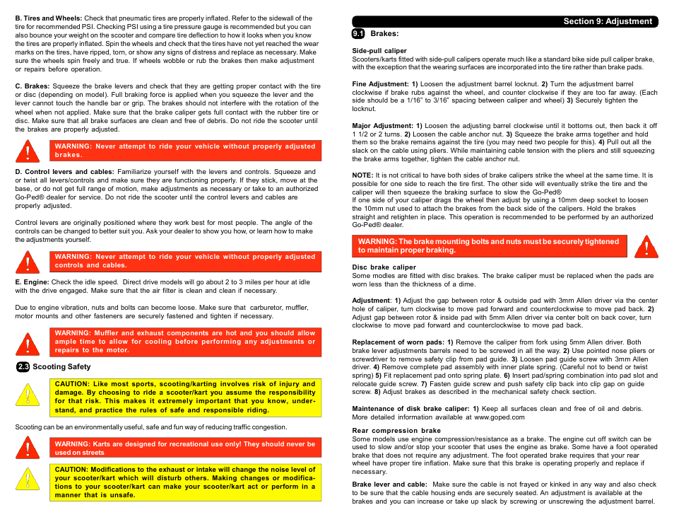 Go-Ped Super Go-Quad 30 User Manual | Page 6 / 10