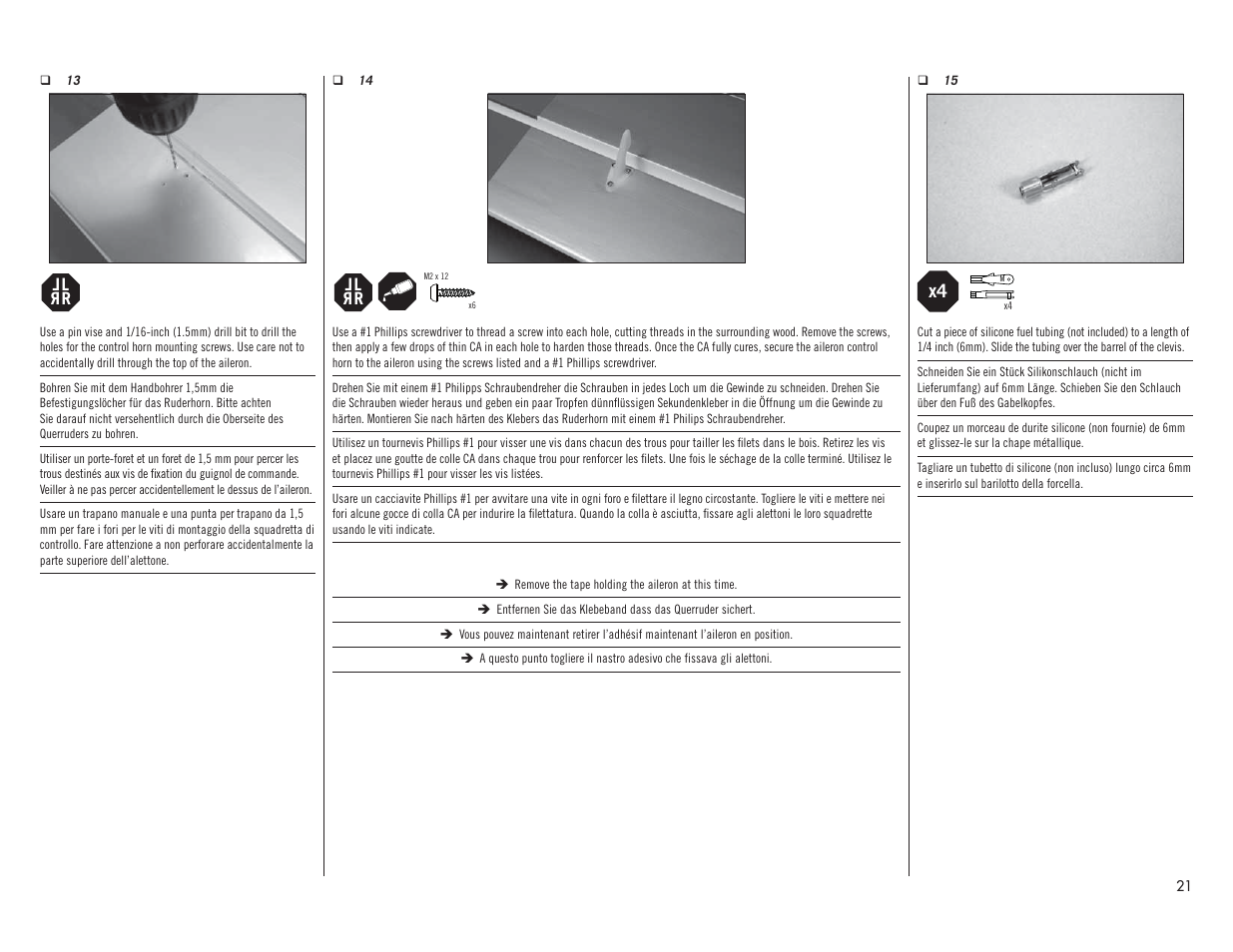 Hangar 9 Valiant 30cc ARF User Manual | Page 21 / 72