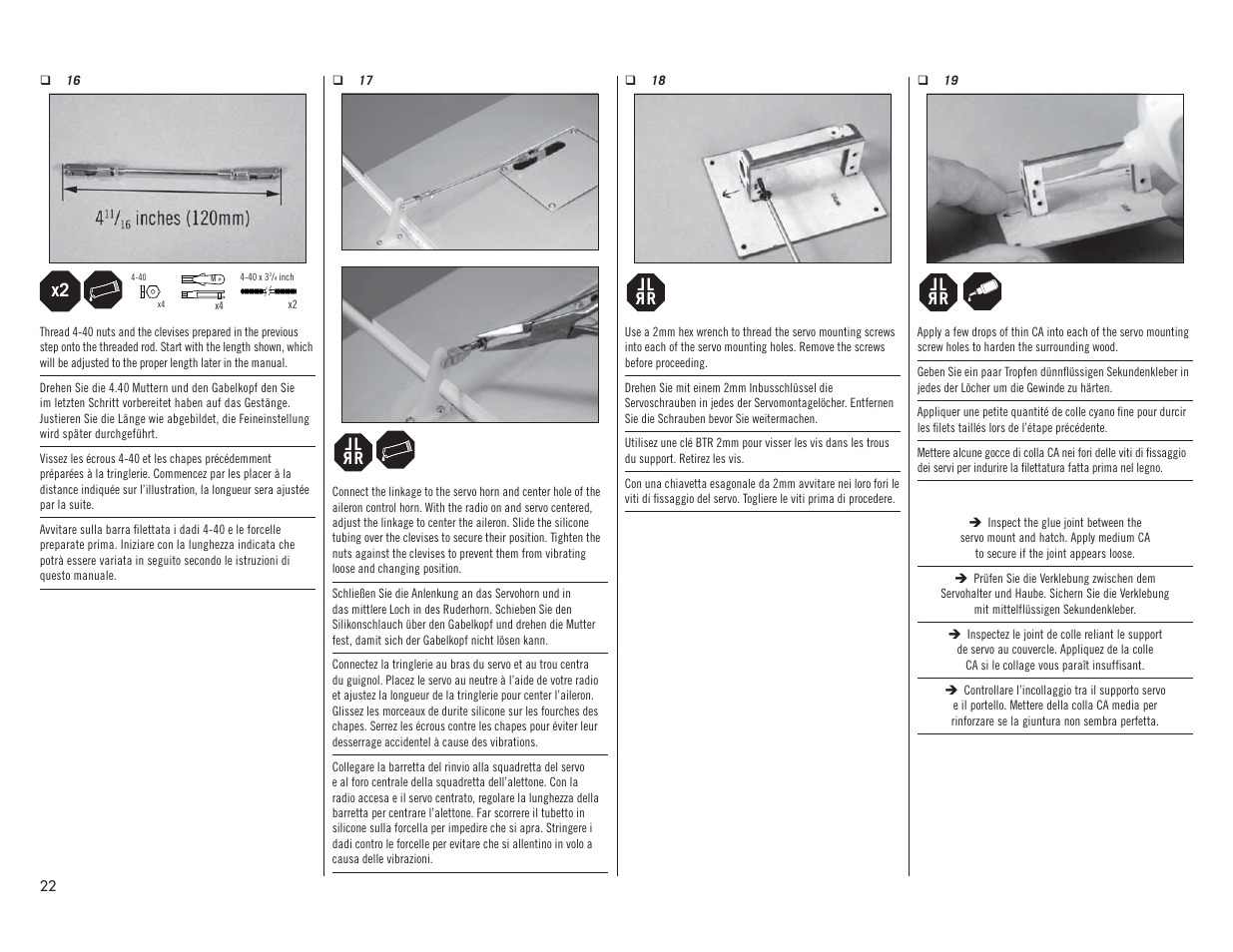 Lr l r | Hangar 9 Valiant 30cc ARF User Manual | Page 22 / 72