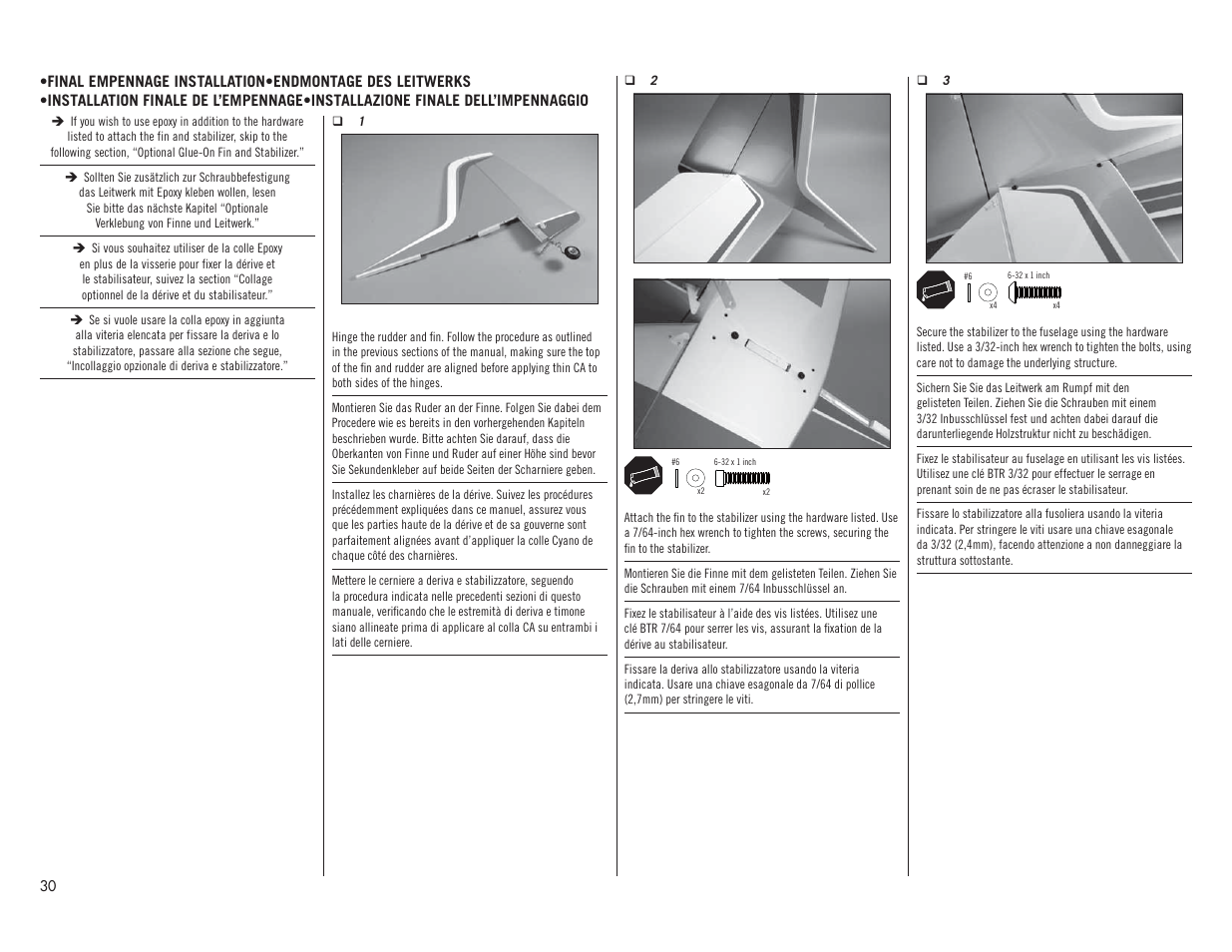 Hangar 9 Valiant 30cc ARF User Manual | Page 30 / 72