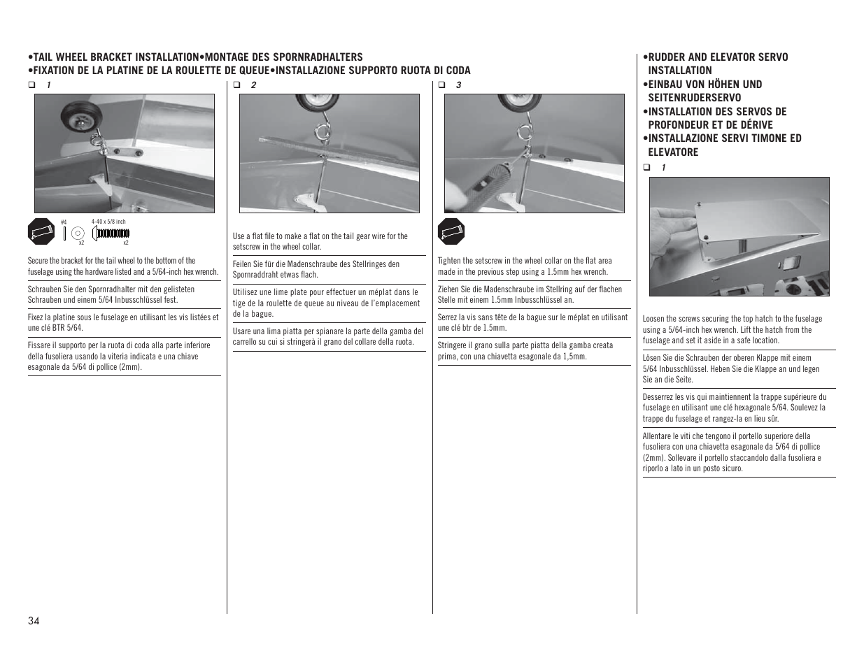 Hangar 9 Valiant 30cc ARF User Manual | Page 34 / 72
