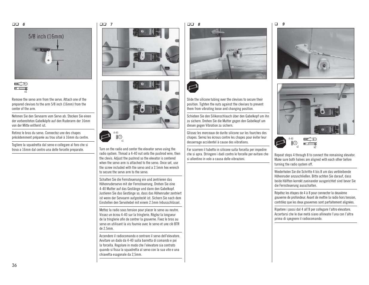 Hangar 9 Valiant 30cc ARF User Manual | Page 36 / 72