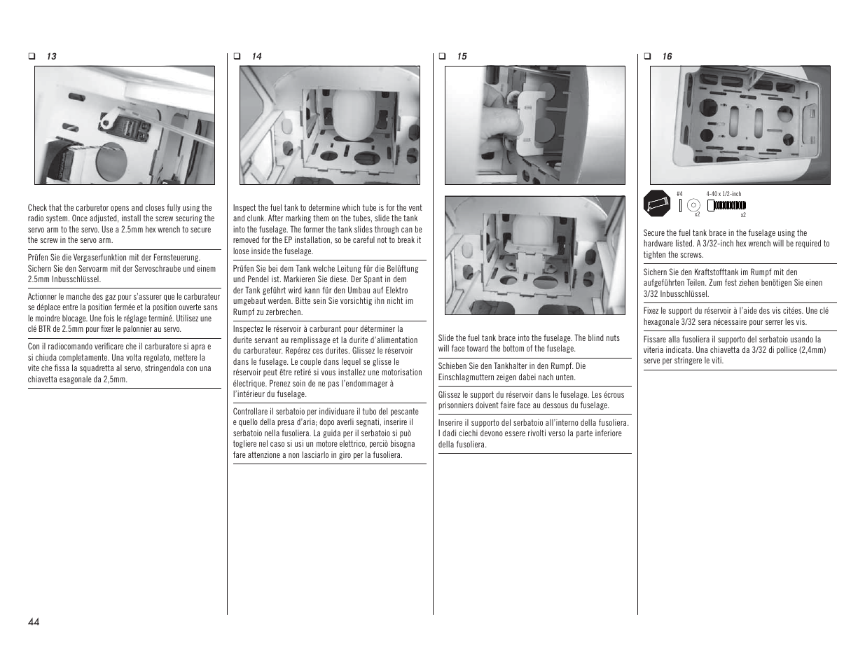 Hangar 9 Valiant 30cc ARF User Manual | Page 44 / 72